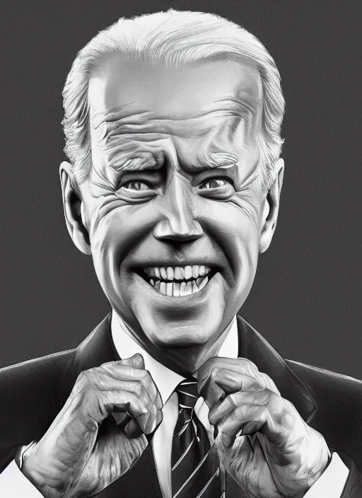 Image similar to biden ( 2 0 2 3 ), steve buscemi portrays united states president joe biden, buscemi, minimalist movie poster, theatrical poster, character actor, fan art, digital art, trending on artstation