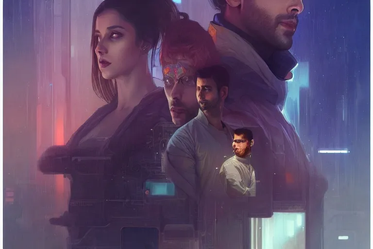 Image similar to Sensual good looking pale young Indian doctors wearing Blade Runner 2049 clothing in a space station above Earth, portrait, elegant, intricate, digital painting, artstation, concept art, smooth, sharp focus, illustration, art by artgerm and greg rutkowski and alphonse mucha