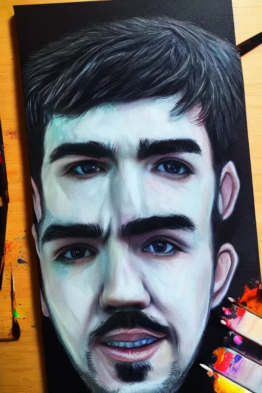 Image similar to Sean McLoughlin, Jacksepticeye, Irish Youtuber, solo portrait 🎨🖌️🪄 ❤️‍🔥