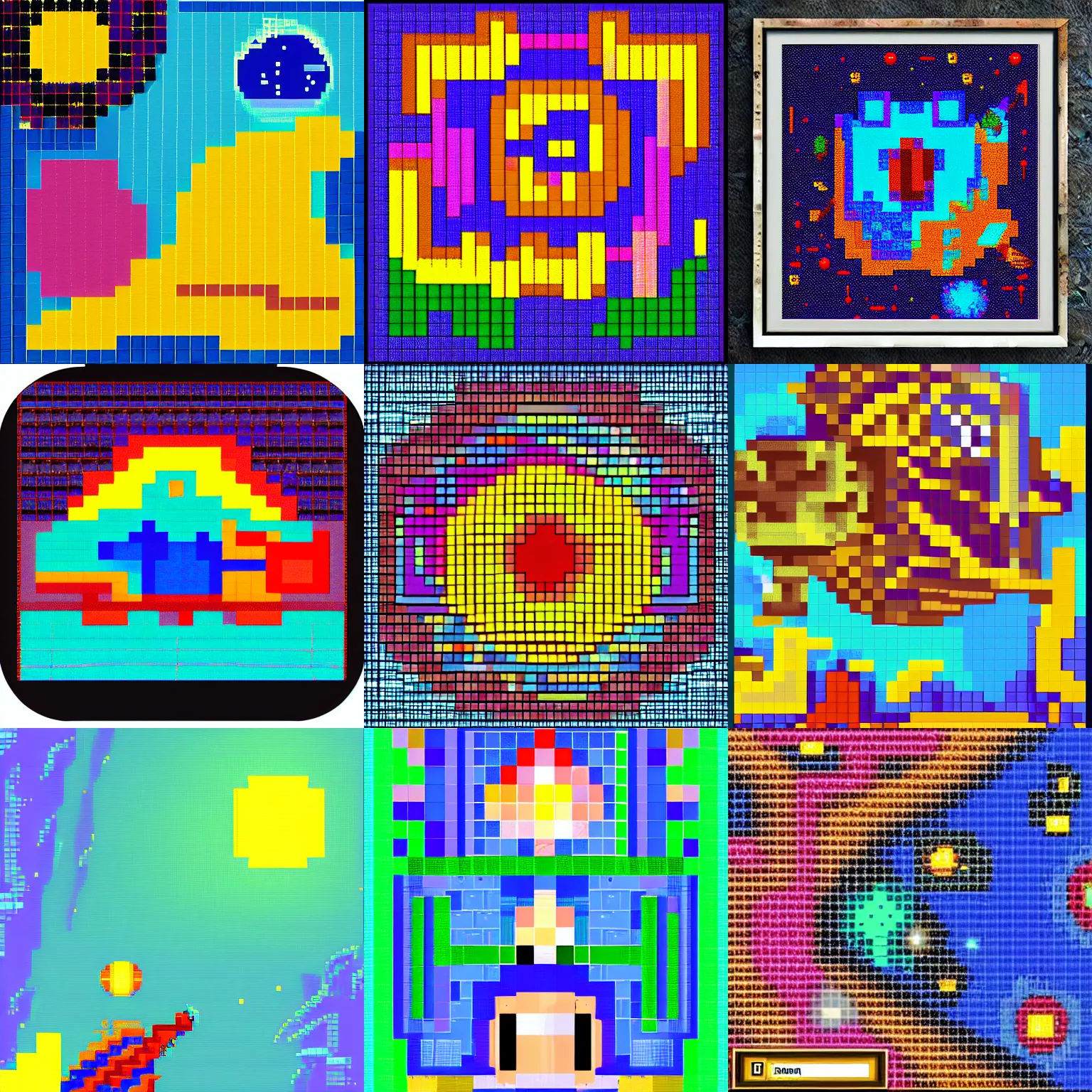 Prompt: space, pixel art