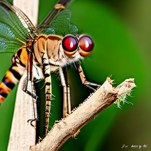 Image similar to a feline dragonfly - cat - hybrid, animal photography, wildlife photo