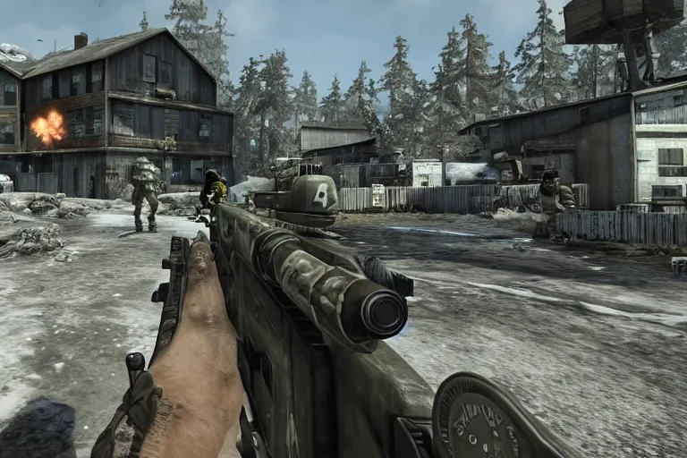 Image similar to screenshot of Call of Duty as a Game Boy Advance game