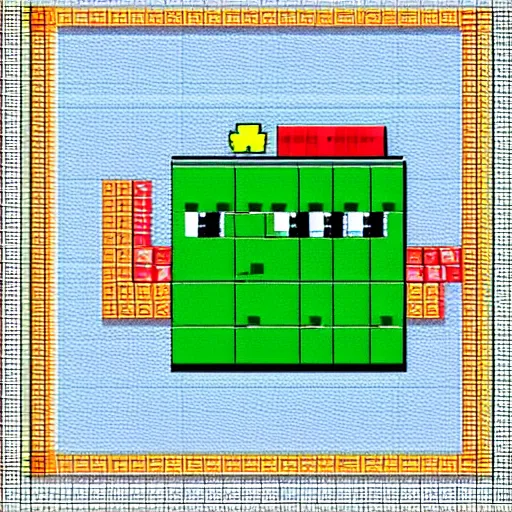 Prompt: pixel art of Mario programming on a computer