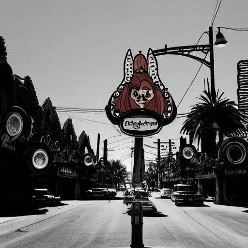 Image similar to gothic style Las Vegas in 1973, psychotic anthropomorphic Elvis chickens roaming the streets and driving Cadillacs, bright light city, high octane, 8k vray render, subsurface scatter, drum scanner, intricate complexity, cinematic quality