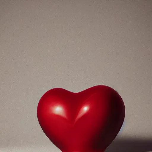 Image similar to a flower - vase in the shape of a heart with red accents designed by versace, advertising photography