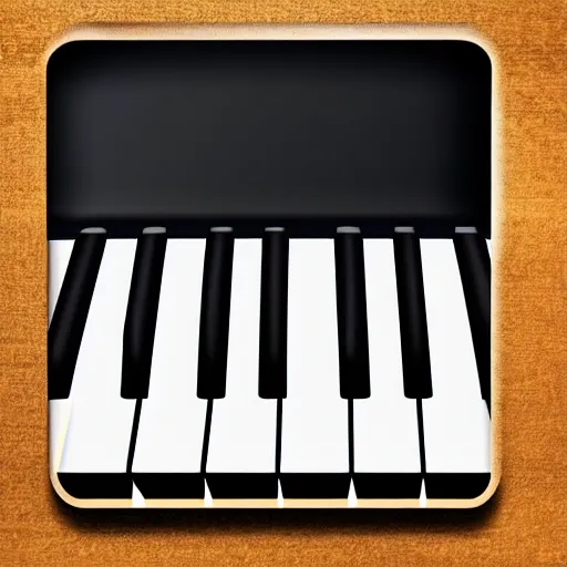 Prompt: Piano keyboard sticker illustration