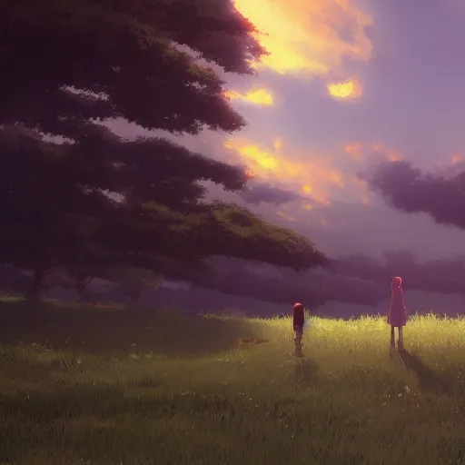 Prompt: waiting for the exhale, anime scene by Makoto Shinkai, digital art, 4k