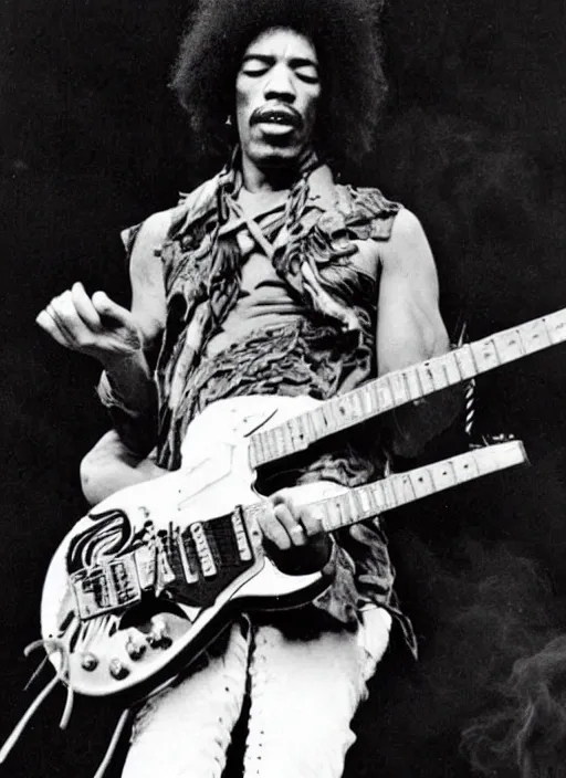 jimi hendrix burning guitar