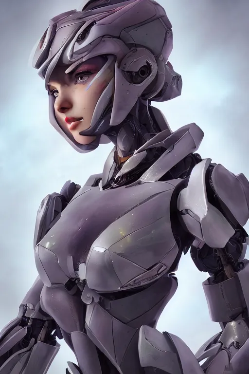 Image similar to heroine, beautiful, female mecha, ultra detailed, digital art, 8 k, character, realistic, portrait, 3 d, hyperrealistic