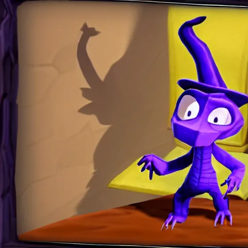 Image similar to screenshot of a humanoid inspector badger with a brown trenchcoat as an npc in spyro the dragon video game, with playstation 1 graphics, activision blizzard, upscaled to high resolution