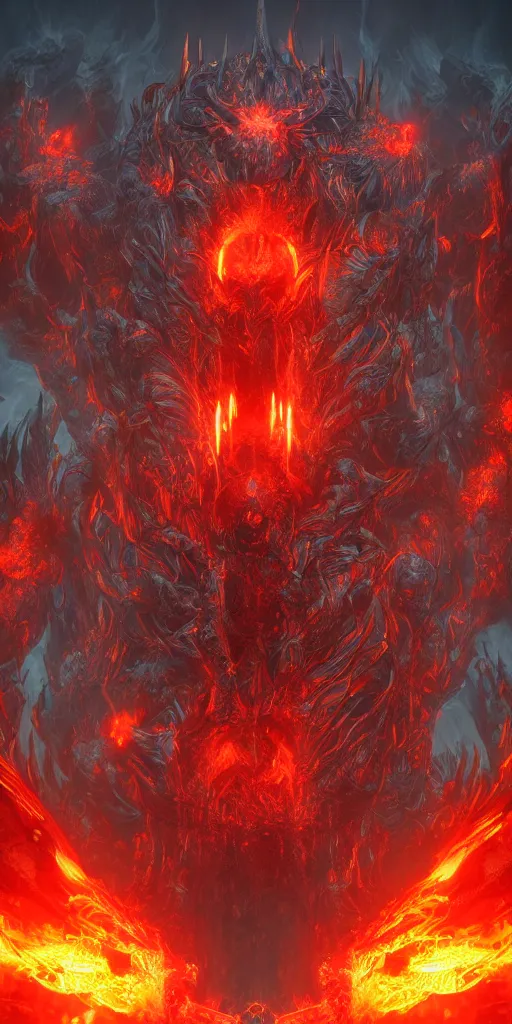Prompt: Final boss creature of the inferno, digital art, fantasy, very coherent symmetrical artwork, cinematic, hyper realism, high detail, octane render, unreal engine, 8k, Vibrant colors, Smooth gradients, High contrast