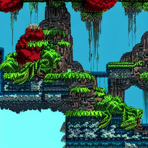 Prompt: metroidvania styled island in a storm sci - fi.