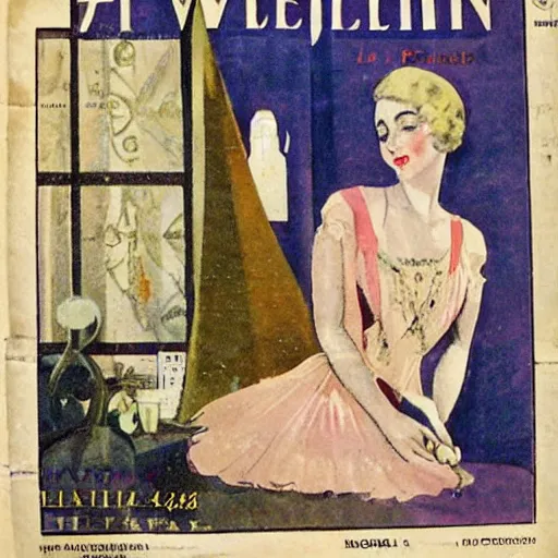 Prompt: front cover of la vie parisienne, 2 8 th august 1 9 2 6