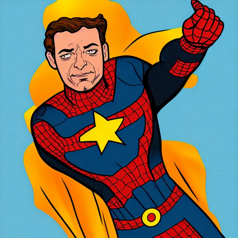 Image similar to portrait of captain marigold, marvel superhero illustration