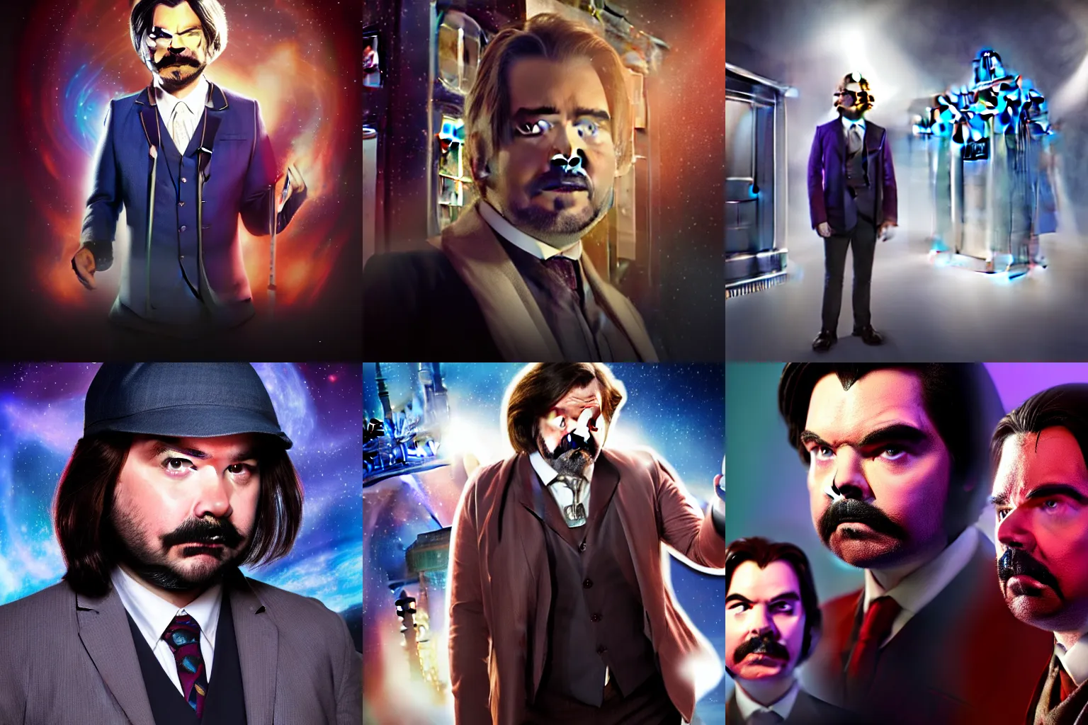 Prompt: Matt Berry is the new Doctor in Doctor Who, promotion artwork, studio lighting, ultra high resolution, lots of details, photo realistic, realistic shadows, realistic reflections, high budget