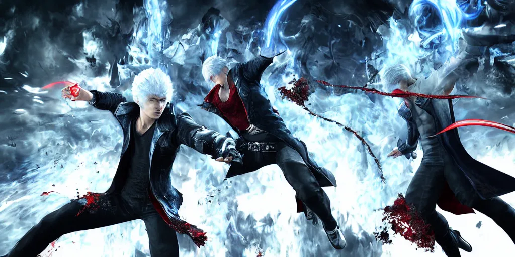 Devil May Cry - Dante and Vergil Digital Art by Azrael Art - Pixels