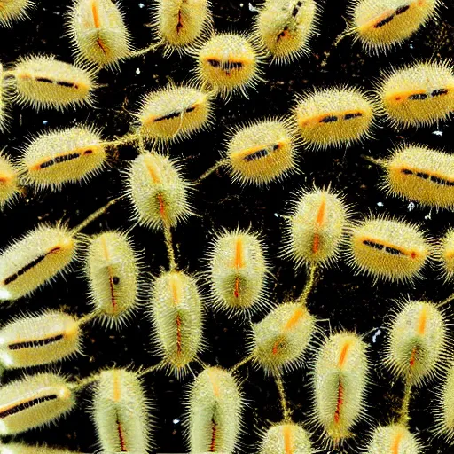 Prompt: a plant full of larva, highly detailed photograph