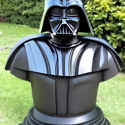 Image similar to marble statue of darth vader, star wars, sculpture, highly detailled