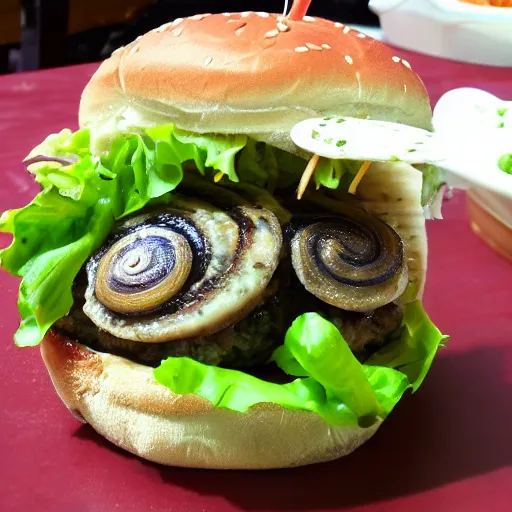 Image similar to snail burger