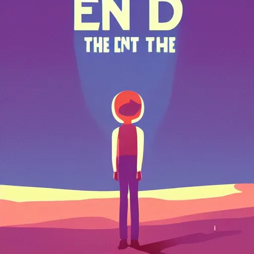 Prompt: The end of the end, Animation printed poster , Artwork by James Gilleard, cinematic composition, trending