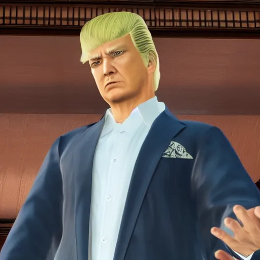 Prompt: Donald Trump in Yakuza 0, 8K