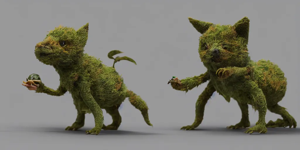 Image similar to a cute cannabis animal fauna creature pet by neville page, ken barthelmey, carlos huante and doug chiang, sharp focus, trending on artstation, hyper realism, octane render, 8 k, hyper detailed, ultra detailed, highly detailed, zbrush, concept art, creature design