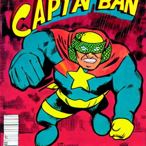 Prompt: comic book cover. Captain beans. telekinetic beans floating around the superhero. h1024 -n 4