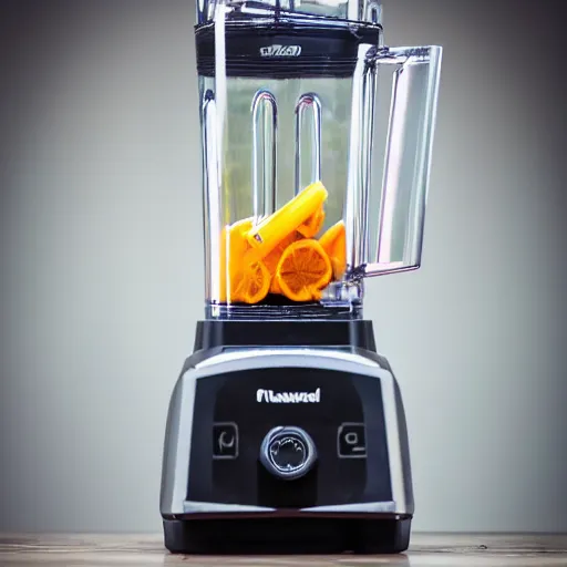 Prompt: dslr photo of a blender full of water, tornado inside of blender, full bodied portrait, very high quality, intricate details, extremely high quality, moody lighting, real camera, real photo, 8 k, full subject in shot, commercially ready