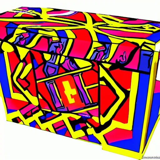 Image similar to Pandora's box opening, ancient Greek, pop art, YouTube thumbnail