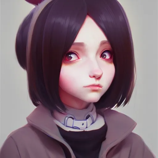 Image similar to character design portrait of an anthropomorphic furry rat girl with rat ears and a tail, 4 k, concept art, by wlop, ilya kuvshinov, artgerm, krenz cushart, pixiv.