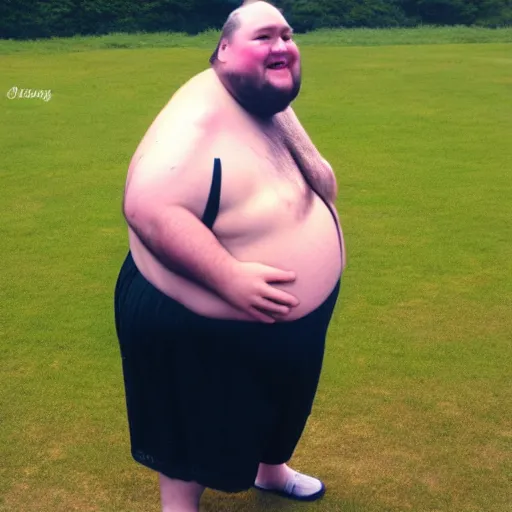 Prompt: a fat man