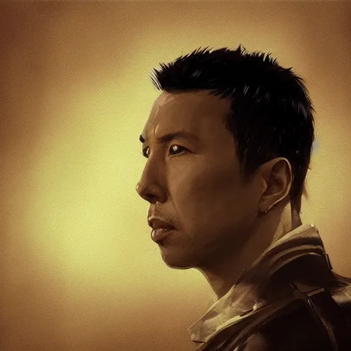 Image similar to “ portrait of donnie yen by greg rutkowski, young, attractive, highly detailed portrait, scifi, digital painting, artstation, concept art, smooth, sharp foccus ilustration, artstation hq ”