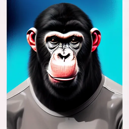 Prompt: profile photo of a degen ape, highly detailed, digital painting, artstation, concept art, smooth, sharp focus, illustration by Sandra Chevrier