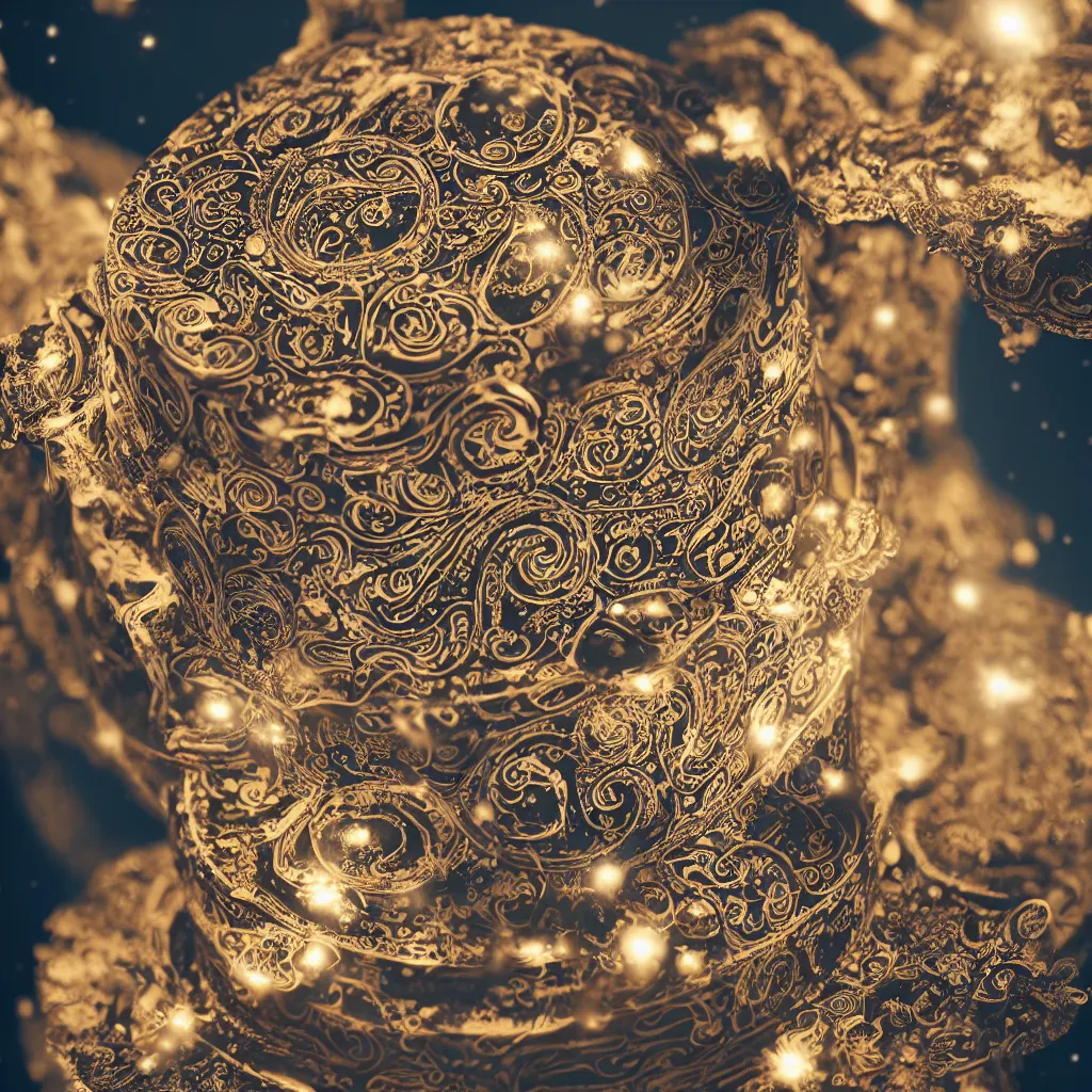 Image similar to A universe cake, cinematic shot, intricate, ornate, photorealistic, ultra detailed, realistic, 100mm, photography, octane, high definition, depth of field, bokeh, 8k, behance, artstation