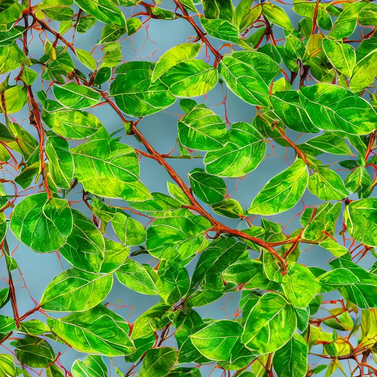 Prompt: a beautiful picture of actiniopteridaceae branch with fantastic leaves with detailed abaxial structure, structural, textural, fantasy art, high quality, 8 k resolution, colorful, shining