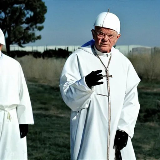 Image similar to john paul ii in breaking bad with walter white