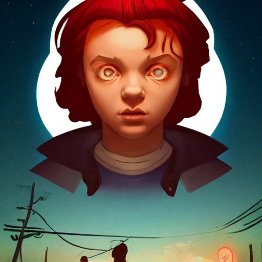 Image similar to face icon stylized minimalist stranger things, loftis, cory behance hd by jesper ejsing, by rhads, makoto shinkai and lois van baarle, ilya kuvshinov, rossdraws global illumination