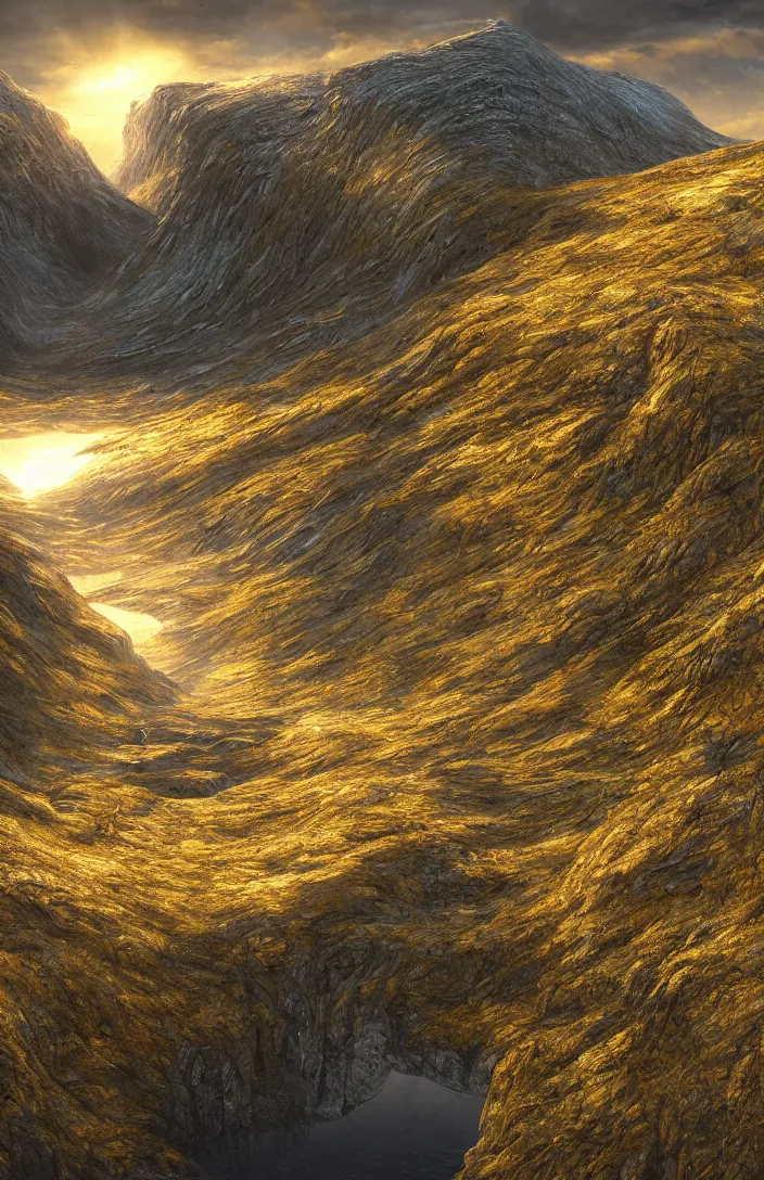 Prompt: a highly detailed glowing portal within an norway landscape, detailed, high mountains, hyperreal phantastic, uplight, intricate details in environment, luminance, golden ratio, high aestehtic, cinematic light dramatic light, godrays, distance, hyperreal, photobash, wideangle, terrence malick, hyperreal 4 k