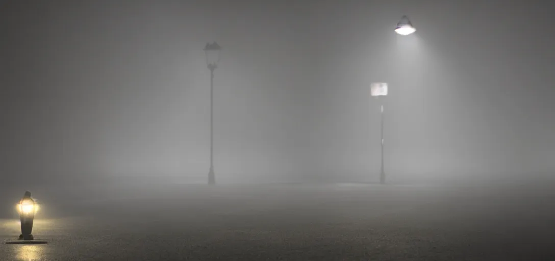 Image similar to a lonely duck under a street light, fog, still from a movie by bong joon - ho