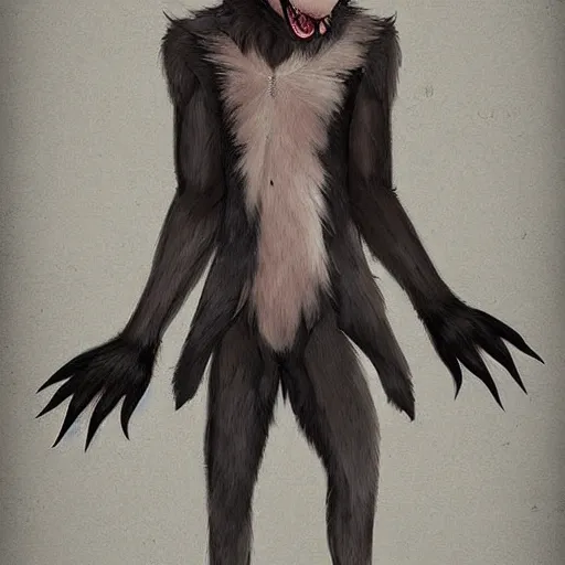 Image similar to a werewolf, fursona!!!!, by kawacy, trending on artstation, full body