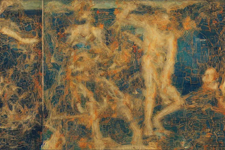 Prompt: an art history of ai art gallery