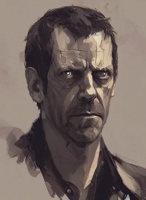 Image similar to portrait of Gregory House, dramatic lighting, illustration by Greg rutkowski, yoji shinkawa, 4k, digital art, concept art, trending on artstation