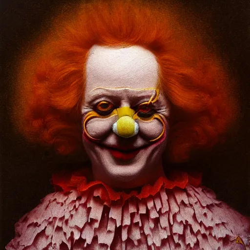 Prompt: ronald mcdonald painting by agostino arrivabene
