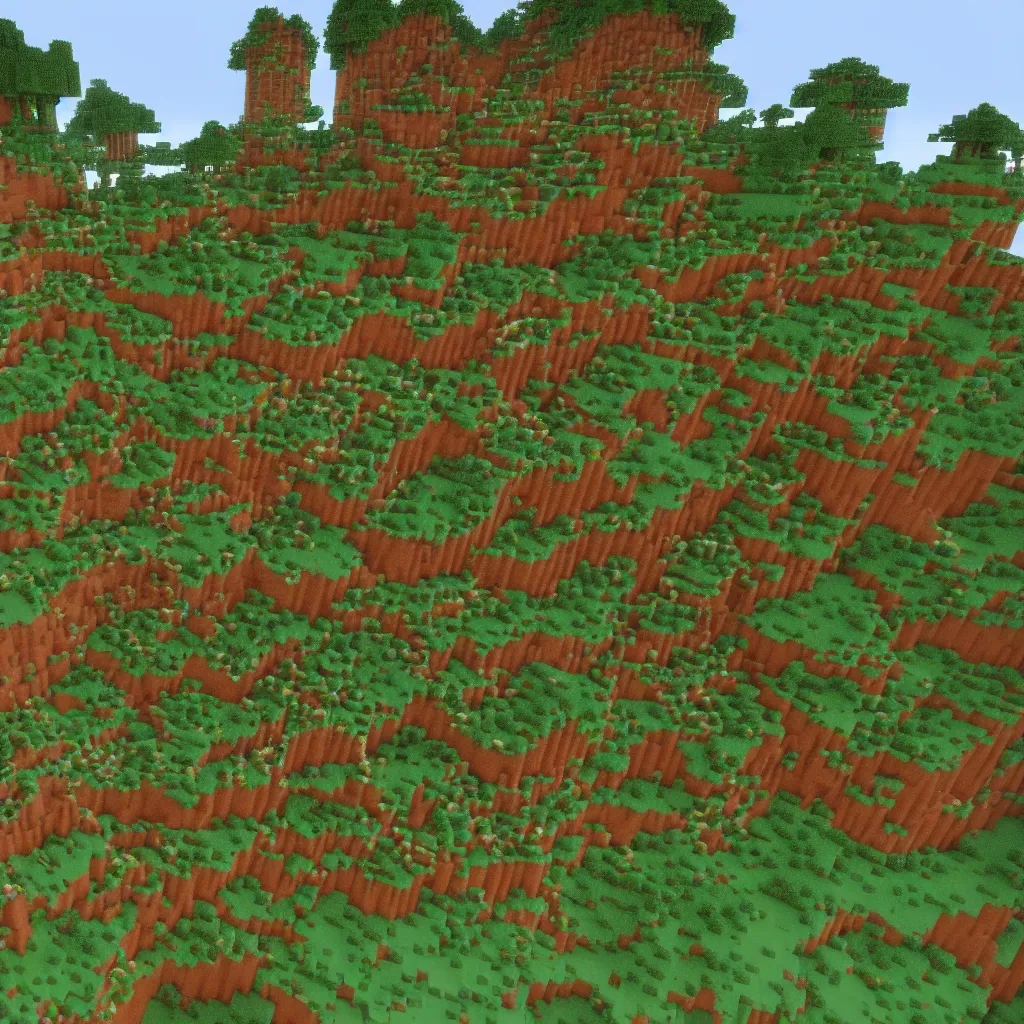 Image similar to the farlands in minecraft