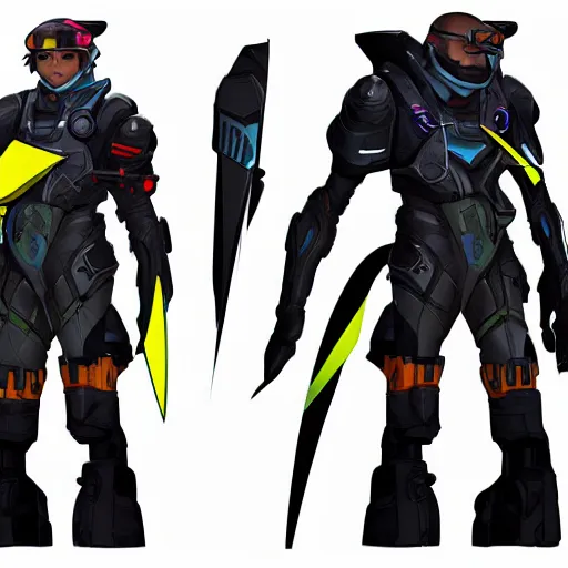 Prompt: volt concept art from apex legends