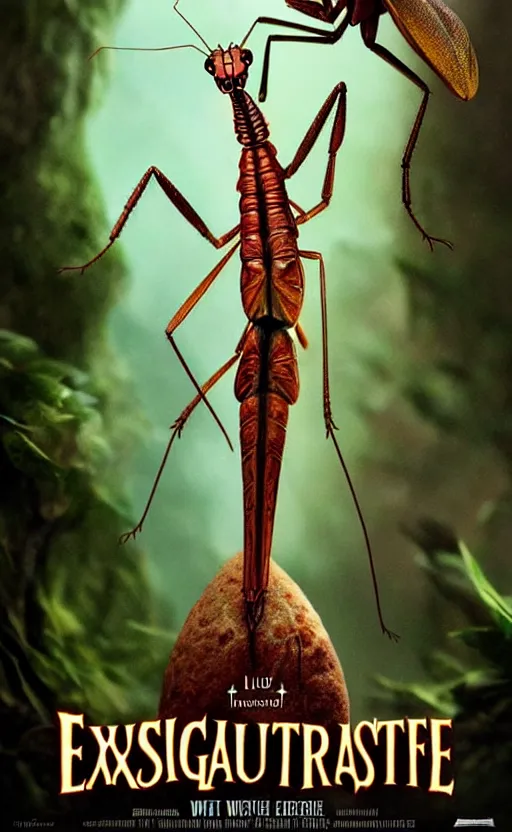 Image similar to exquisite imaginative creature poster art, like a bug, like a mantis, movie art, by lucusfilm, weta studio, 8 k, denoised, music poster