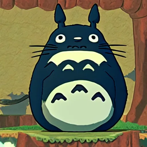 Image similar to Totoro in Zelda Wind Waker, 4k, UHD