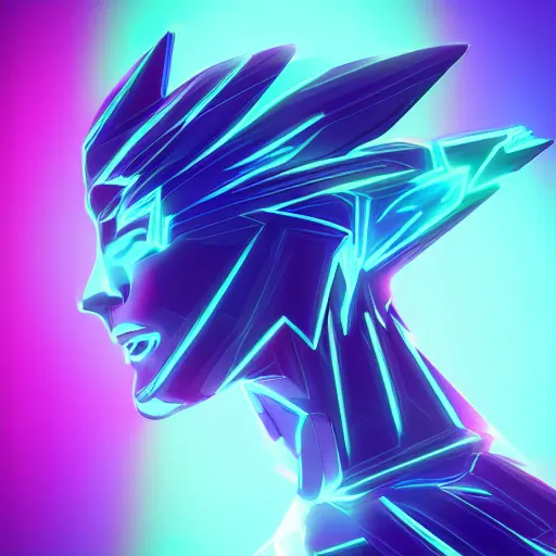 Image similar to the most original and beautiful profile picture on discord, symetrical, 4 k, beautiful gorgeous digital art, trending on artstation, neon lights