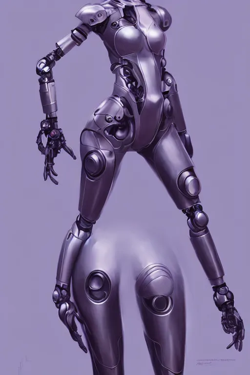 Prompt: pretty futuristic female cyber robot, humanoid, fullbody art, concept art, by charlie bowater, anna dittmann, wlop, rumiko takahashi, akihiko yoshida, hyung - tae kim, alexander mcqueen, trending on artstation