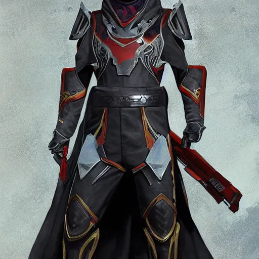 Image similar to destiny 2 concept armor for warlock male, character portrait, realistic, cg art, artgerm, greg rutkowski